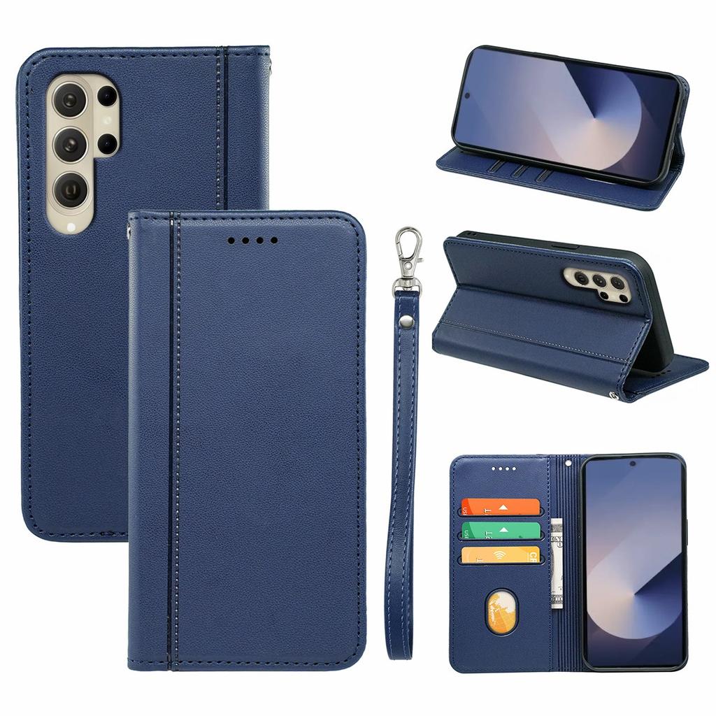 HX01 Für Samsung Galaxy S25 Ultra Brieftasche Hülle Magnetverschluss PU Leder Handyhülle