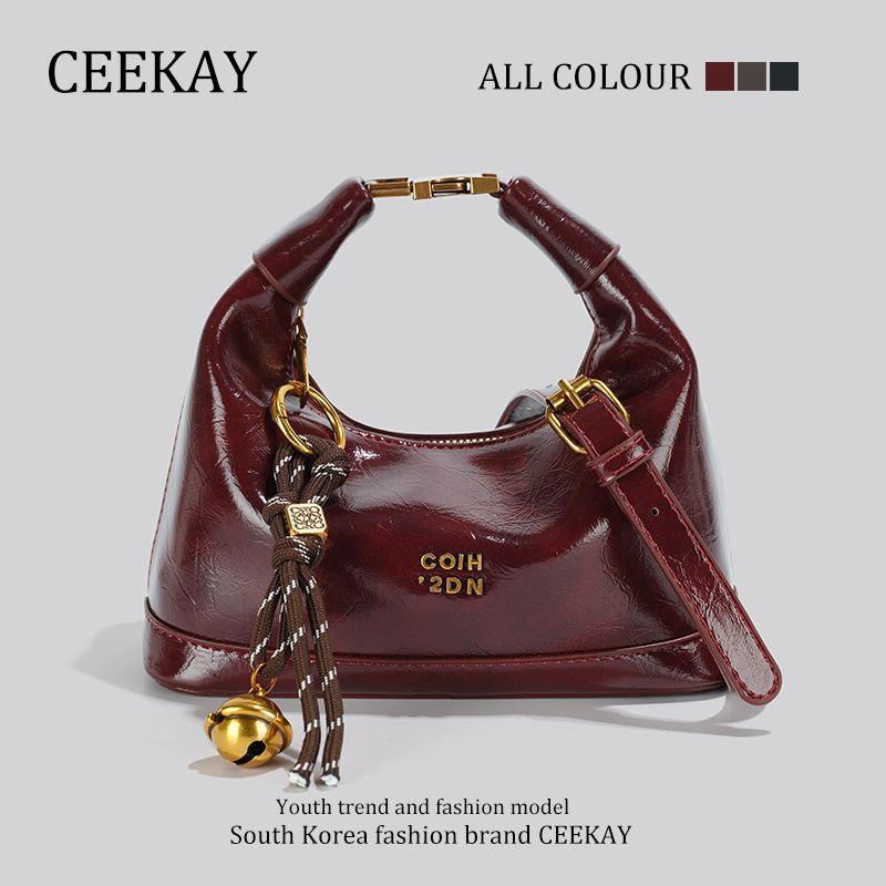 

Ceekay Genuine Goods Niche Style Hand Carrying Messenger Bag Fancy Accessible Luxury Bag Female 2025 New Crossbody Bag Red