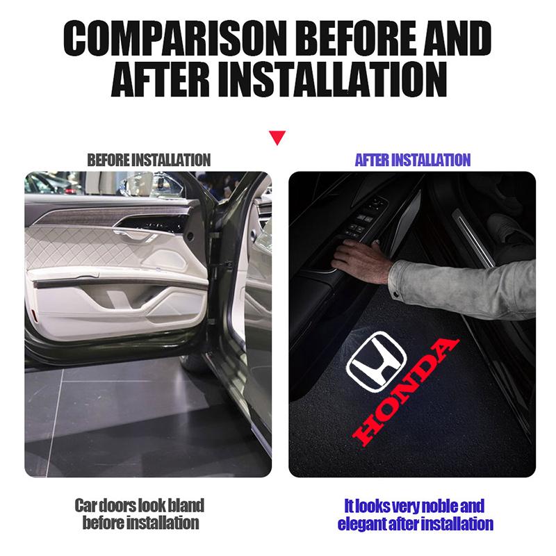 Honda Car Door Logo Welcome Light Projector Lamps Accessories For Honda Accord Civic FIT Insight CRV Jazz HRV CRZ CRX City Vezel
