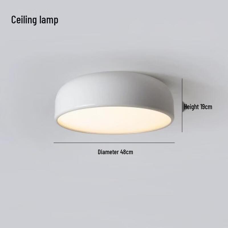 

Алюминиевая потолочная лампа в винтажном стиле (без источника света) Ceiling mounted white 48cm without light source