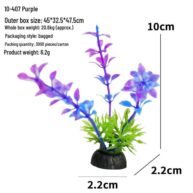 Aquarium Decor: Artificial Plants & Flowers for Fish Tank Landscaping (10-4 Series)