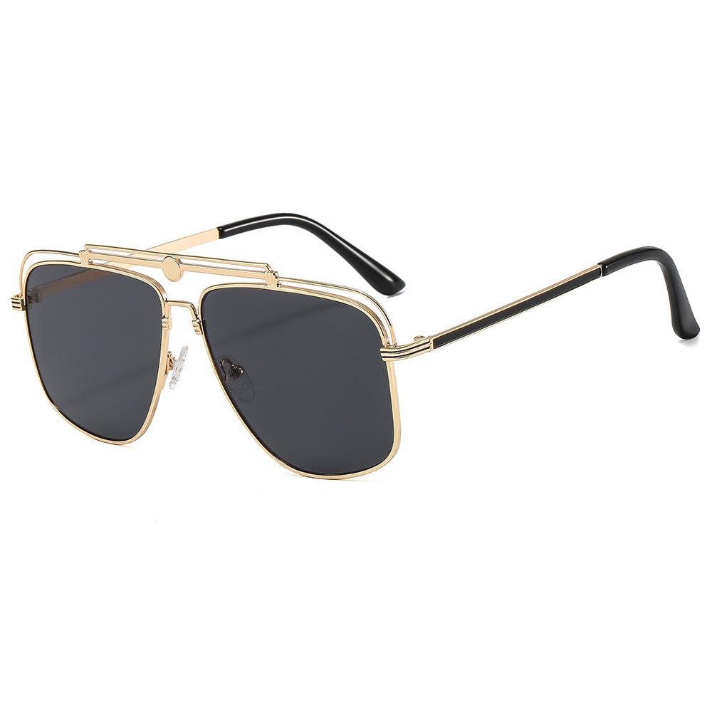 Attractive Glasses Men's Big Metal Frame Gradient Sunglasses Uv400 Protection Classic Sun Glasses Driving Oversized Square Sunglasses For Wo &