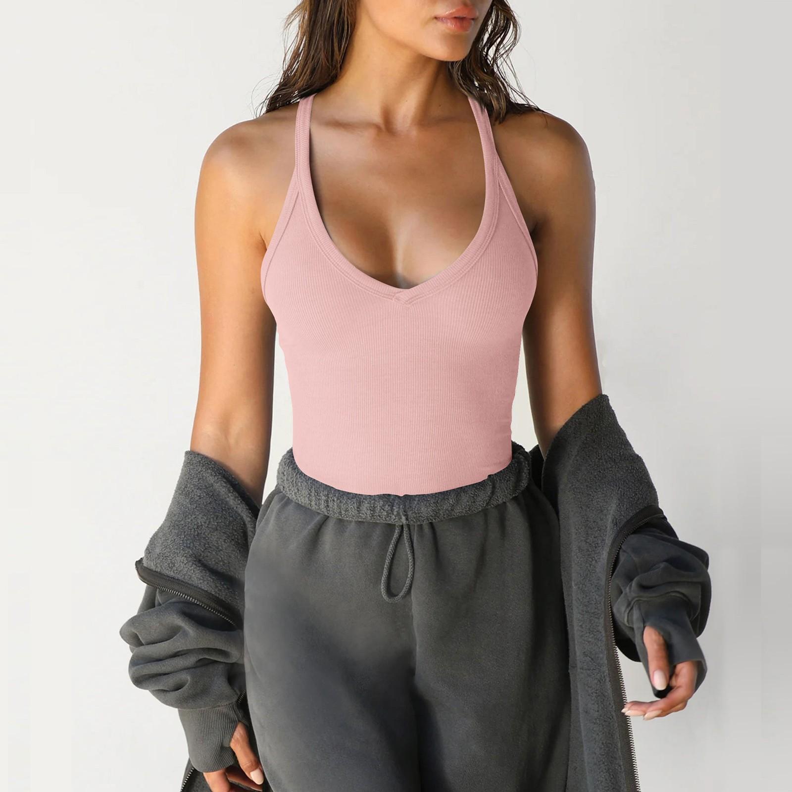 

Жіночий сексуальний обтягуючий топ без бретелей S рожевий