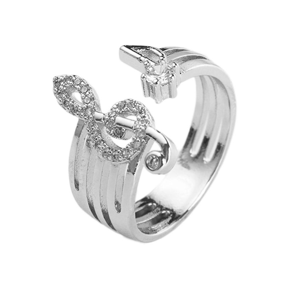 Adjustable Sweet Korean Style Rings Girls Gift Jewelry Accessories Geometric Rings Women Jewelry Music Note Rings Finger Buckle