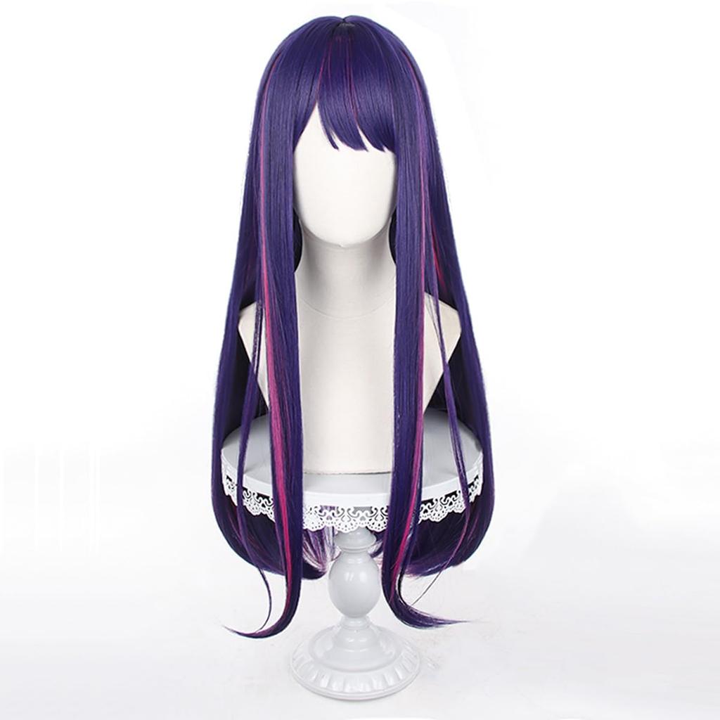 Hoshino Ai Cosplay Costume Accessory with Perfect for Comiket Cultural and School Festivals Wig, Heat-Resistant Wig, Net, Halloween, Christmas,