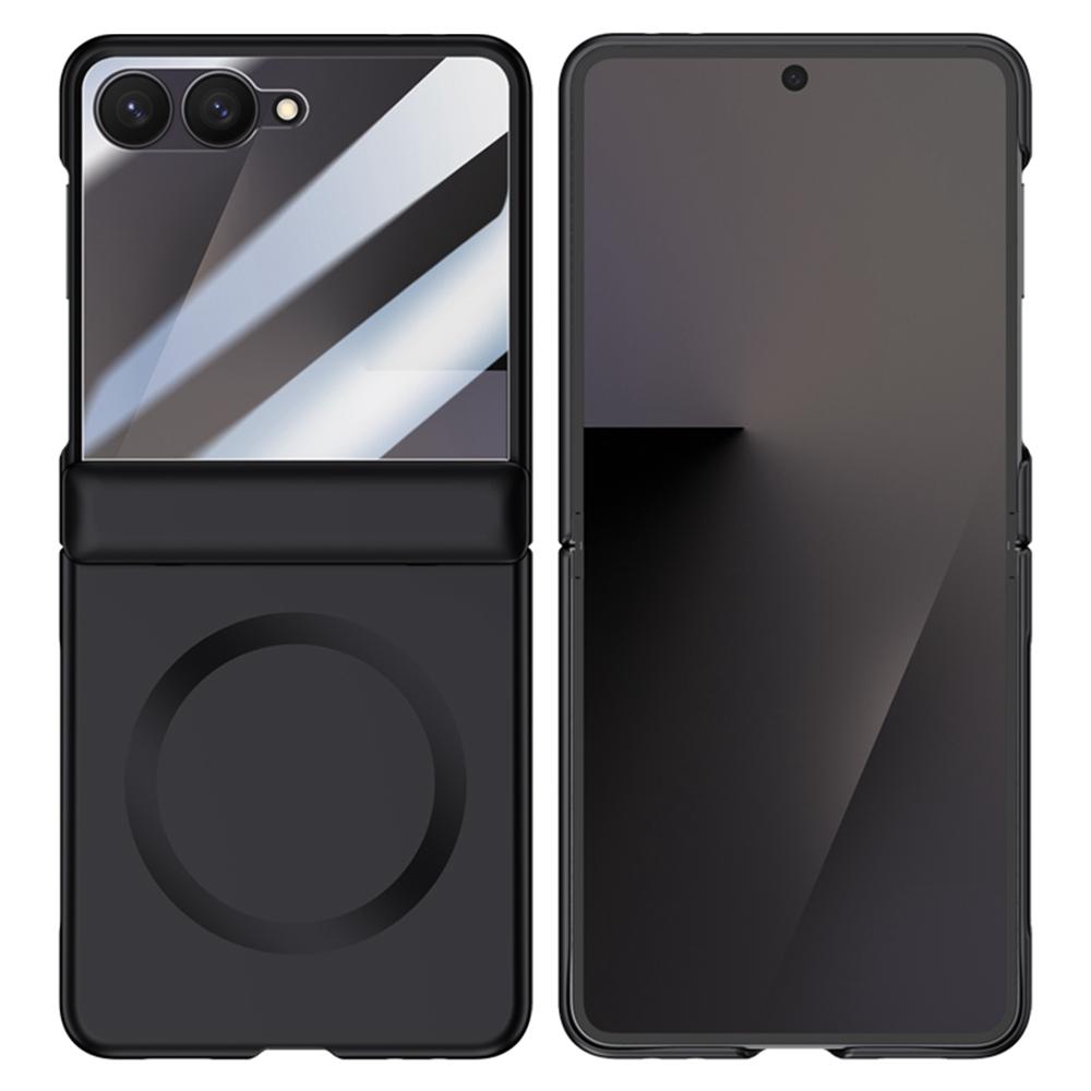 För Samsung Galaxy Z Flip7 5G Magnetiskt Skal Hårt PC Telefonskal med Bakre Liten Skärmskydd