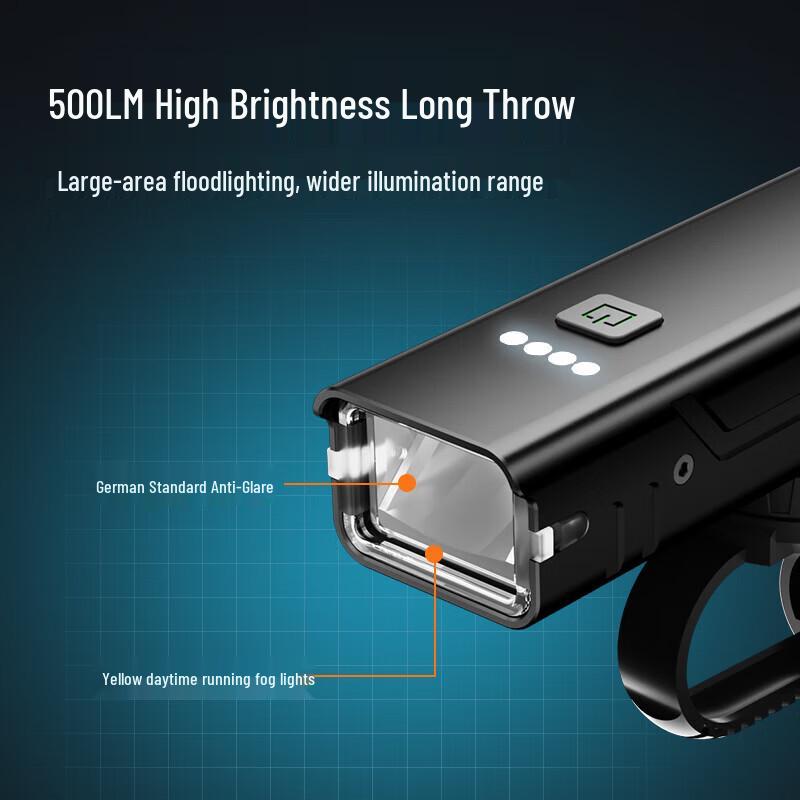 SkyFire Wiederaufladbares 500 Lumen Fahrrad-Frontlicht