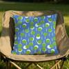 Blue Green Block Print Cushion Cover Soft Reversible Durable Pillow Cover MultiScene Use for Home Car Daily Comfort