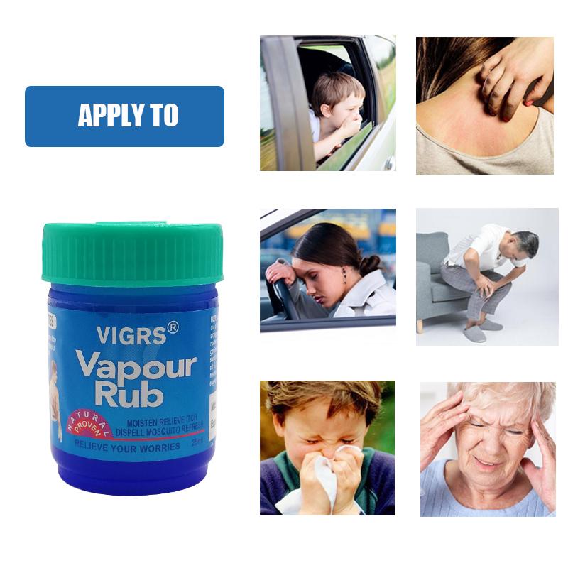Vapour Rub White Cooling Balm Ointment Anti Mosquito Dizziness Long Lasting
