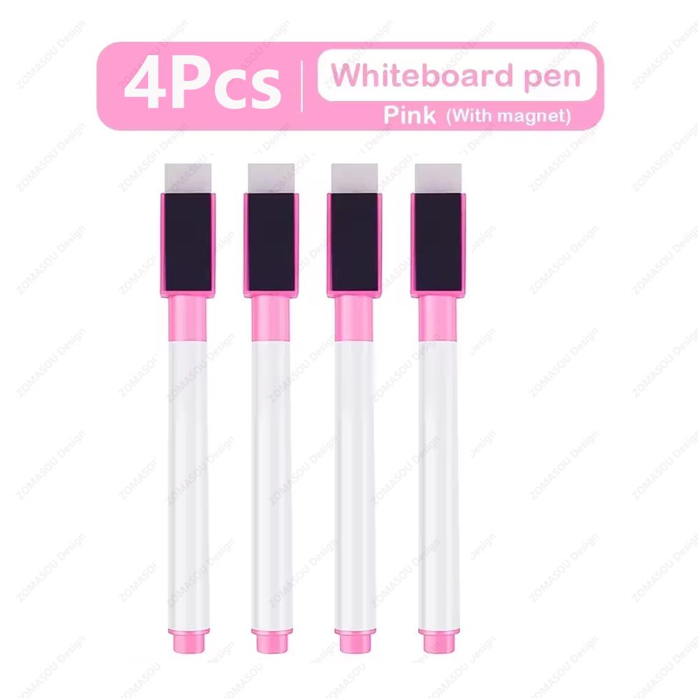 48-1Pcs Magnetic Erasable Whiteboard Pen Color Options Numbering Stationery Office Teaching Supplies for Student Blackboard Note