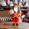 Santa Claus Standing Doll Hanging Decoration Plush Sled Skiing Santa Claus Christmas Tree Pendant Party Plush Decoration