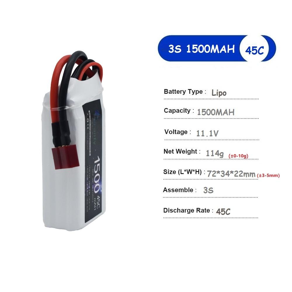 3S 11.1V Lipo Battery Deans XT60 1500mAh 2200mAh 3000mAh 4200mAh 5200/6000/6500/9800/10400mAh For RC Car Truck Buggy Racing Boat