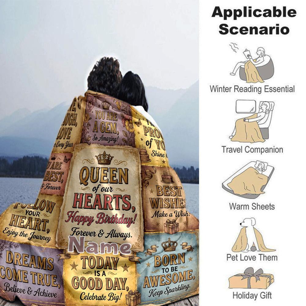 Birthday Wishes Home Customize Your Name Home Blanketss Soft Cozy Lightweight Allseason Multipurpose Customize Your Name Home Blankets For Picnics