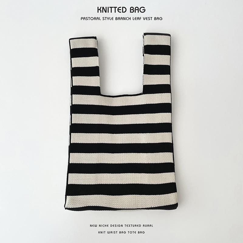 Colorful Knitted Handbags: Women's Fashion Shoulder Bags & Vest Waistcoat Styles