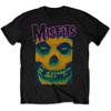 Misfits Crimson Ghost Psychedelic Skull Print Cotton TShirt Horror Punk Band Unisex Short Sleeve Tee