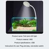 Usb Aquarium Led Lamp Fish Tank Light Decor Aquatic Plant Multiple Modes Dimmable Lightness Full Spectrum Mini Clip Light