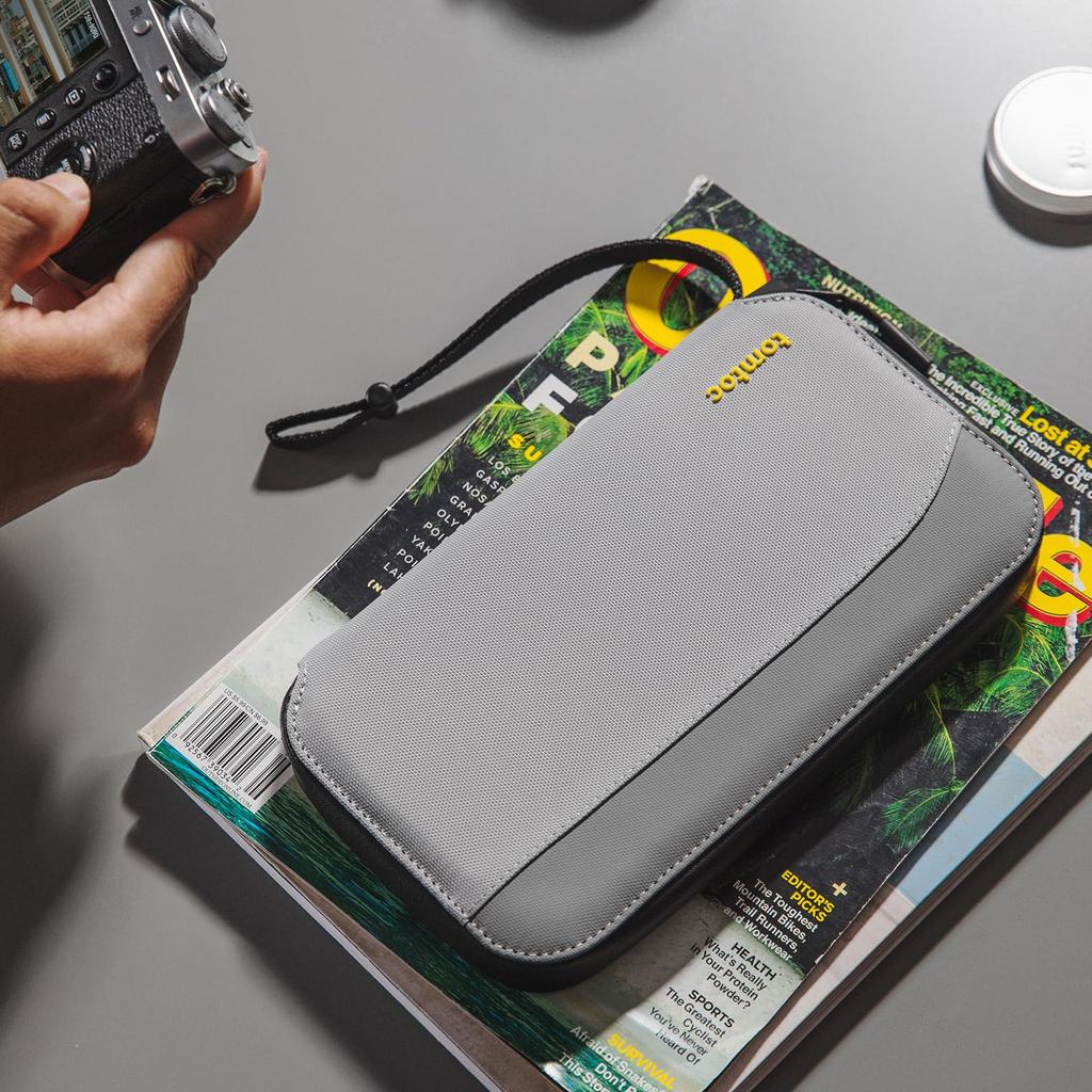 Passport Passport Holds 4 Large Card Perfect for Overseas Business Trips and Family Gray [tomtoc] Case, Anti-Skimming, Cover, Passports, Capacity,