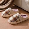 Cotton slippers women's winter home household indoor warm non-slip thick bottom couple hair slippers men's autumn and winter