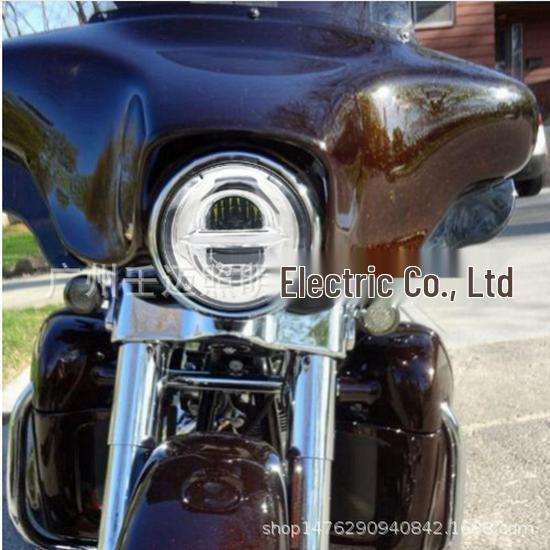 5.75-Inch LED Harley Motorcycle Headlight, 50W High/Low Beam, High Brightness