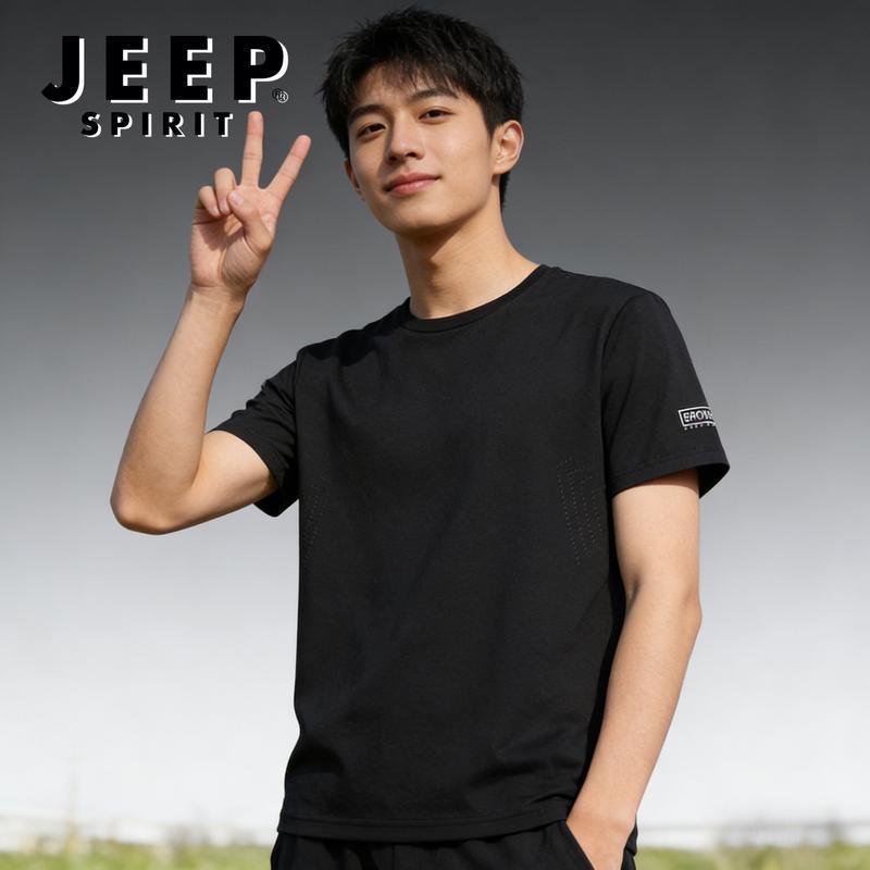 

JEEP SPIRIT Men s Plus Size Ice Silk Quick-Dry T-Shirt XL