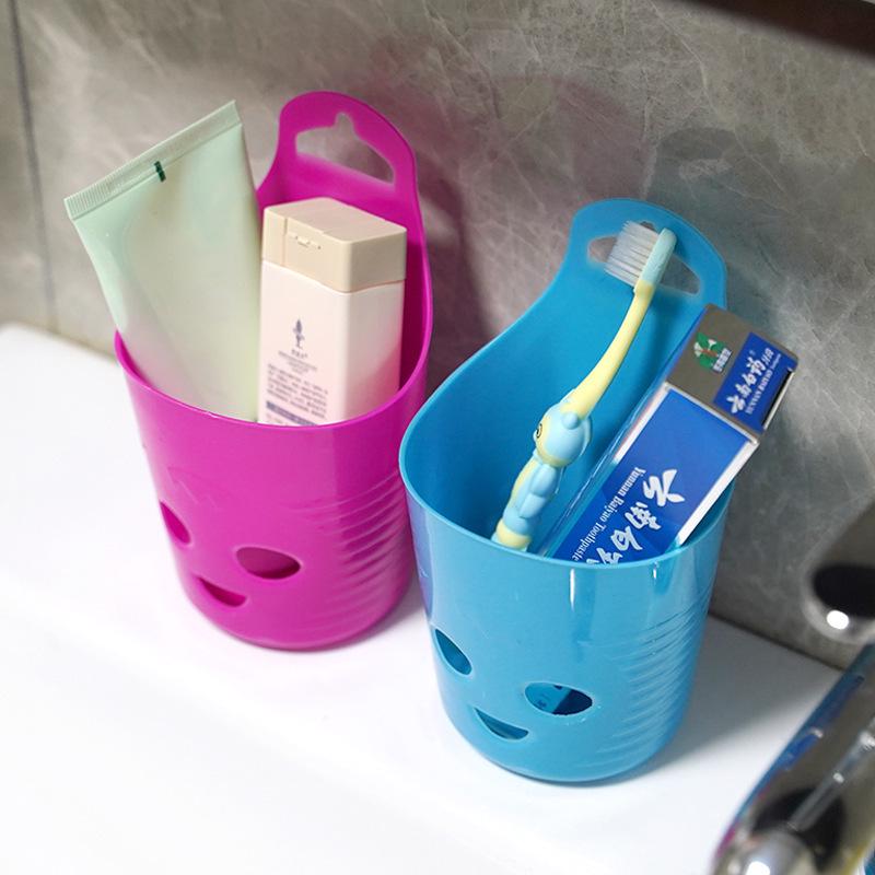 Smiley Face Wall-Mounted Bathroom Storage Basket