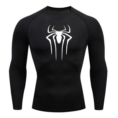Ochrona przed słońcem sportowa koszulka do biegania druga skóra męska Fitness Rashgarda MMA koszulka kompresyjna z długimi rękawami odzież do ćwiczeń