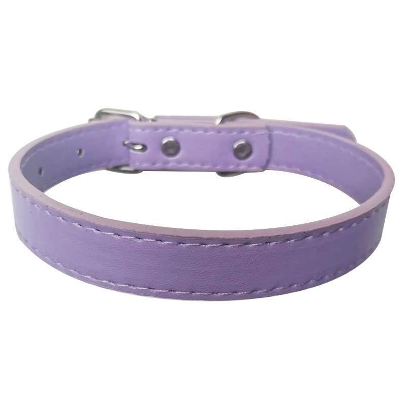 PU kůže psí obojek: Více specifikací, Jednoduchý design, Plochý obojek pro domácí mazlíčky, Vícebarevné možnosti