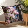Beautiful Fashion Hibiscus Flower Pillow Case Linen Cushion Covers For Decorative Sofa Home Pillows Case Car Chair Pillows Cases