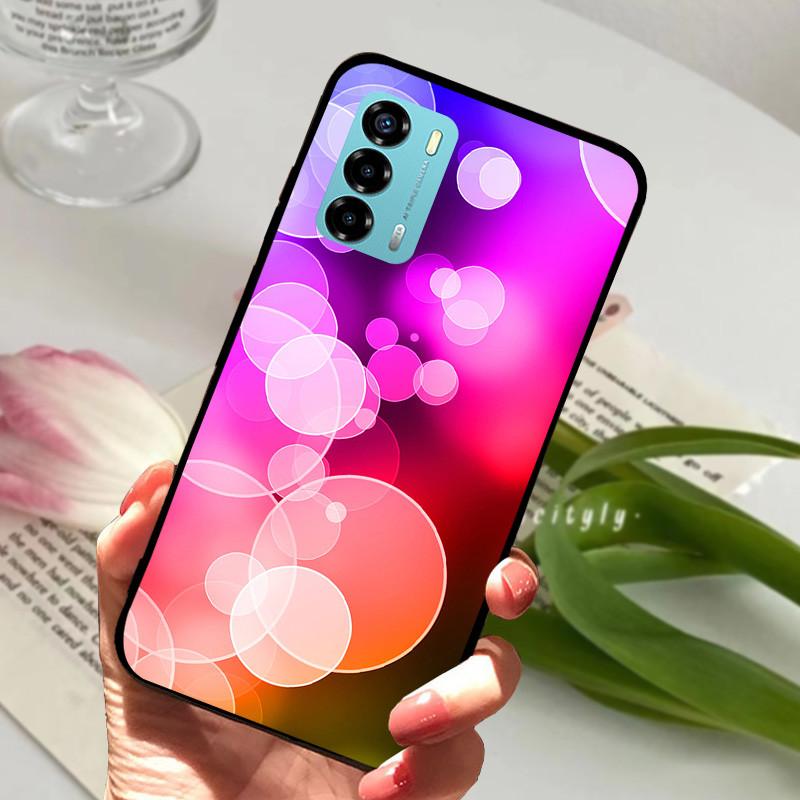 For ZTE Blade V40 Vita Case 8045 6.75" Animal Cartoon Soft Silicone Funda for ZTE Blade V40 Vita Phone Cover V40Vita Black Coque