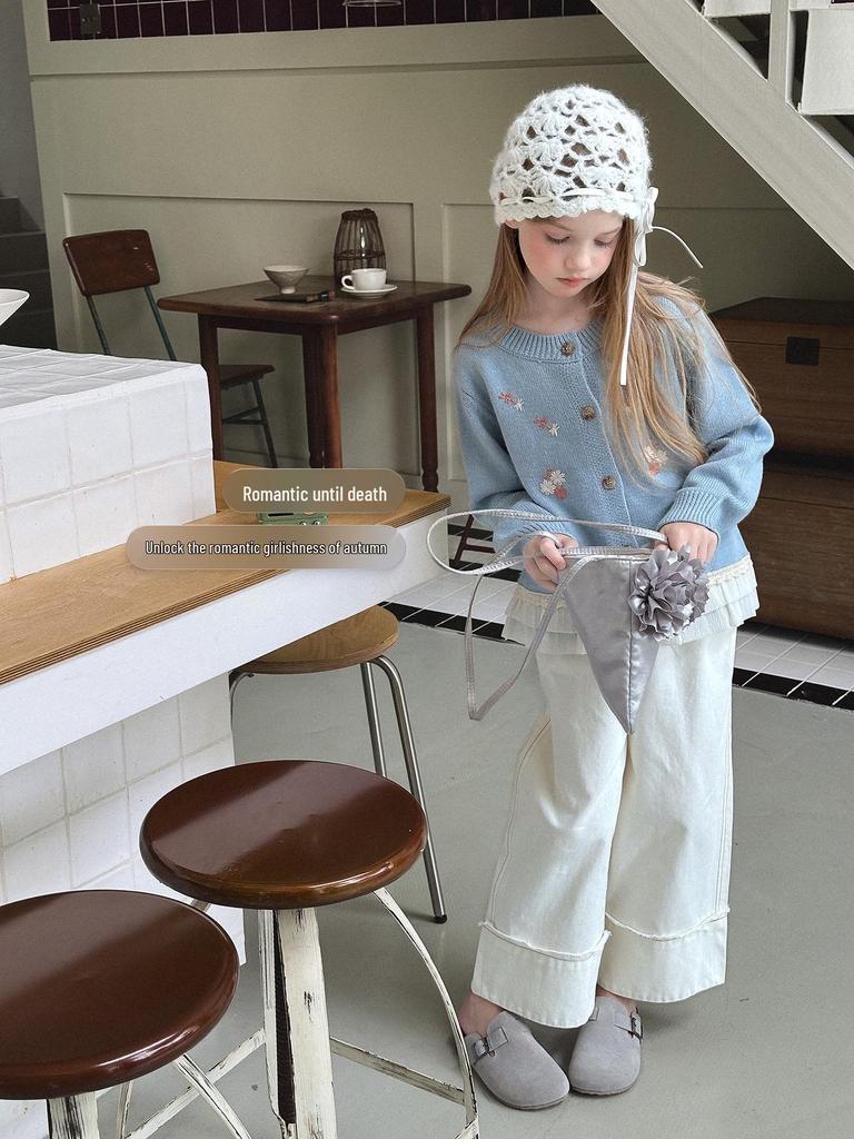 Yuchen Mädchen Herbst 2025 Weiche Strickjacke