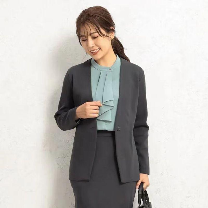 

Sunshine House Autumn and Winter New Arrival Export Daily Order Women s Clothing Intellectual White Collar Business Suit Coat Sweater Cardigan Dark gray M: Bust size 100