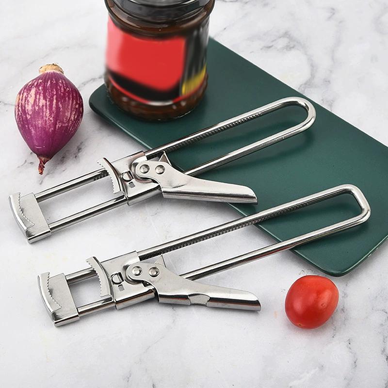 Stainless Steel Adjustable Multi Function Labor Saving Bottle Jar Can Opener Kitchen Tool Heavy Duty Easy Grip Accessories