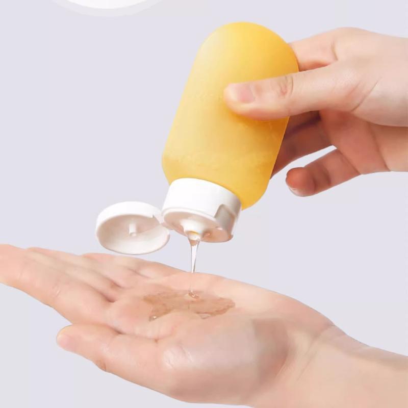 4Pcs/Set Travel Portable Extrusion Empty Bottle, 60ml Soft Lotion Container, Reusable Subpackaging Tube, Skin Care Sample Storage Bottle