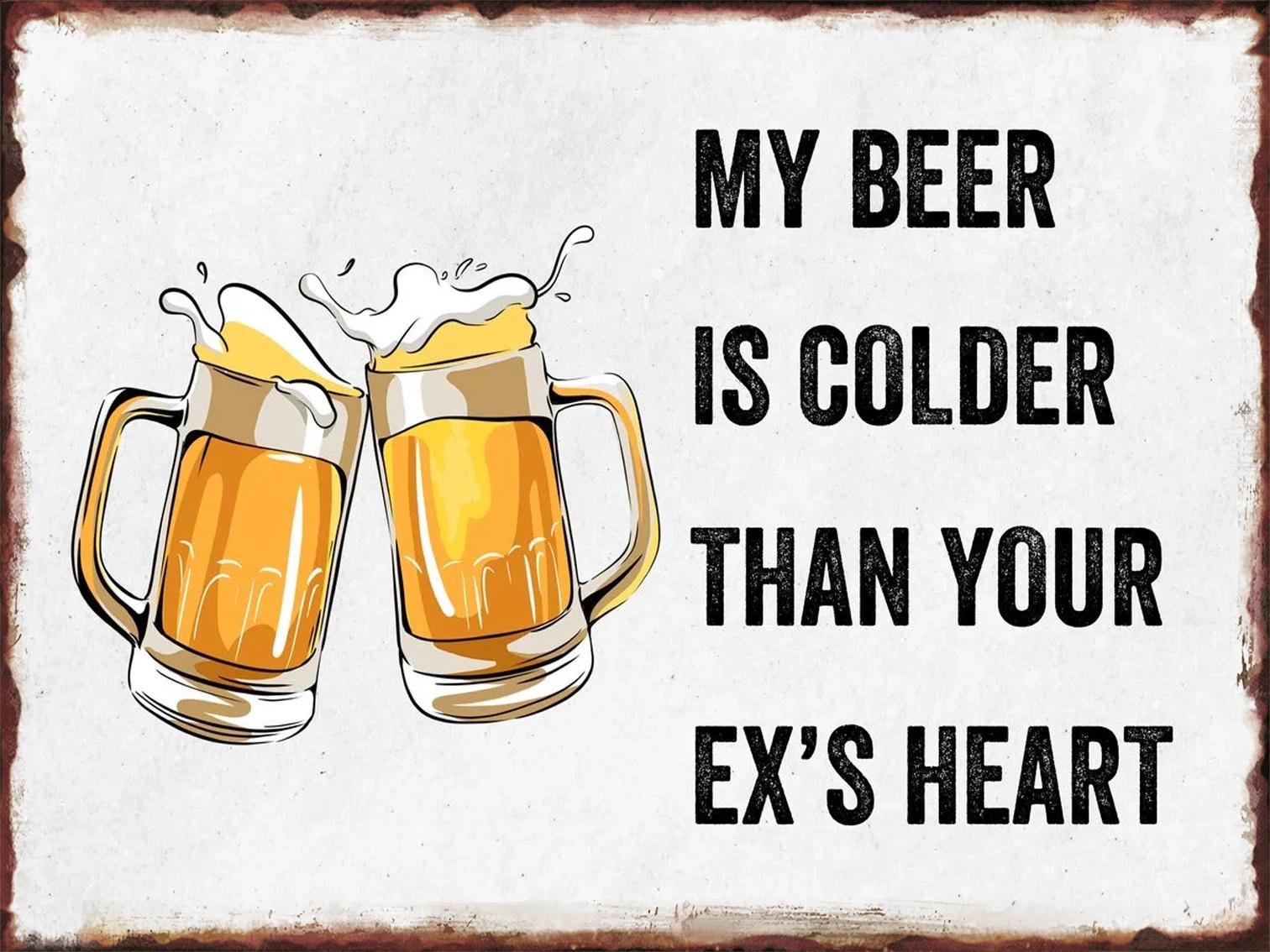 

Vintage Beer Metal Tin Sign Poster for Bar Club Kitchen Wall Decoration Beverage Shop Pla x 20x30cm（7.8x11.8inch）