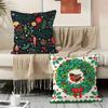 Snowflake Animal Print Pillow Case Pillowcase, Double-sided Printed, Sofa Cushion, Bedroom Headboard Pillow