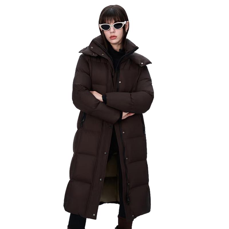 

Jinyujie Women s Maillard Long Thickened Duck Down Puffer Jacket M (suitable for under 70kg)