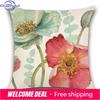 Home Decor Colorful Floral Watercolor Pattern Throw Pillows Pattern Cushion Cover Suitable For Sofa Bedroom Car Pillow Cover
