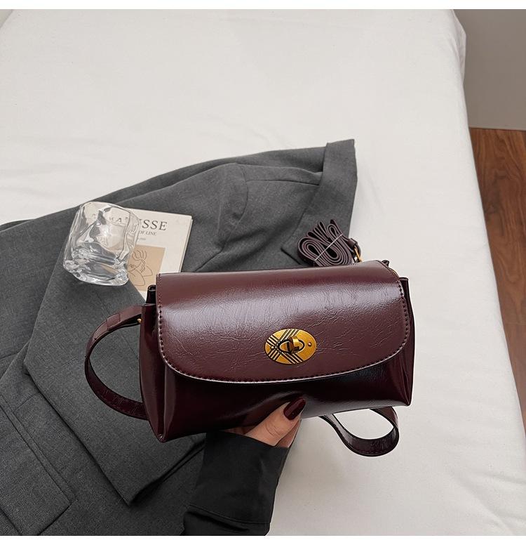 

This year s popular niche design shoulder bag, new trend messenger bag in autumn and winter 2025, commuter small square bag бордовый