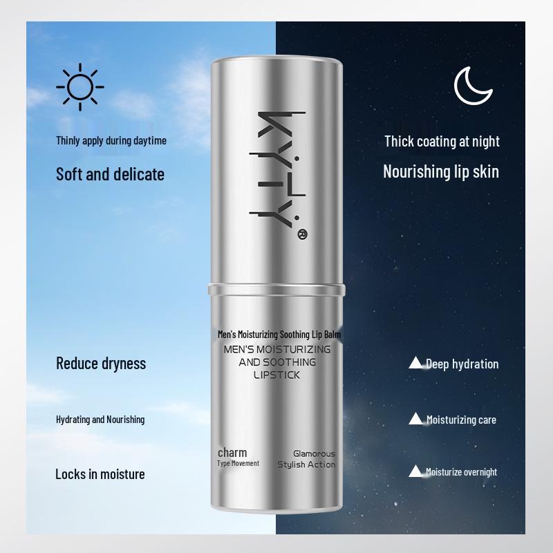 KYTY Men's Hydrating Lip Balm: Moisturizing, Soothing, Non-Greasy, Anti-Cracking Formula for Autumn and Winter.