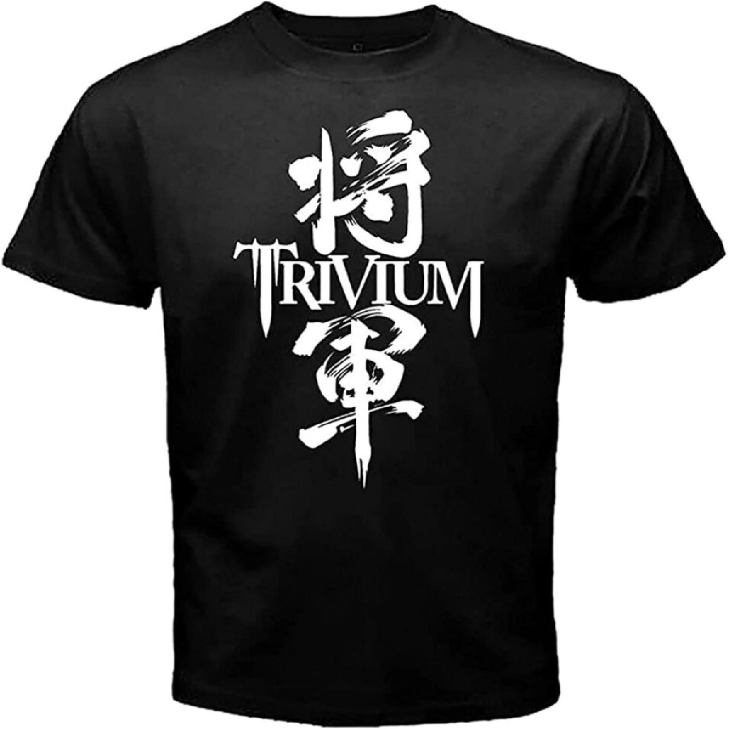 TAO JIN HUAN Trivium Metal Rock Simple Ascendancy T-Shirt Short Sleeve Top Graphic Tee Printed T-Shirt for Men XS S