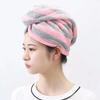 Factory Price Dry Hair Towel Absorbent Striped Bath Towel Women Washcloth for Shower Bathroom Microfiber Home
