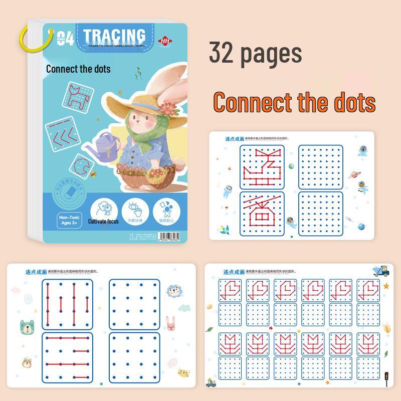 Erasable Pen Control Training Cards: Early Education Toys for 2-Year-Olds