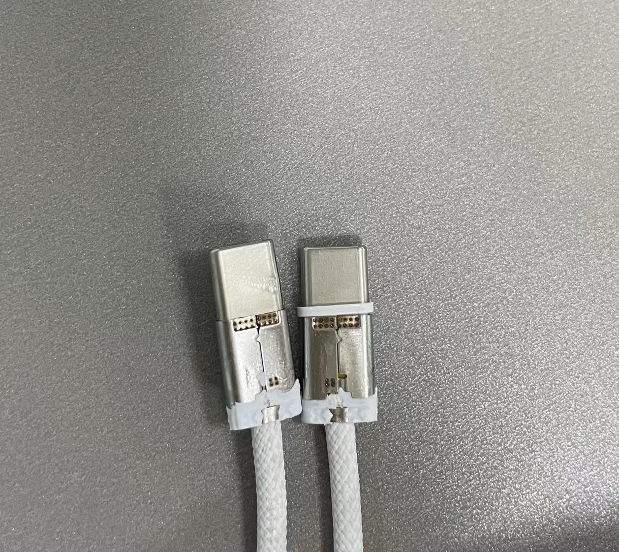 

60 Вт плетеный двойной кабель Type-C для быстрой зарядки iPhone 16 Pro и устройств Apple 1M Stainless Steel Laser Weld