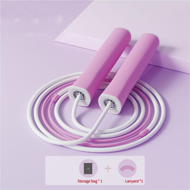 Student Tangle-Free Jump Rope Silicone Handle Speed Rope with Smooth Bearings for Sports Training, Fitness Sports, School Pe Classes