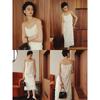 Design Sense Fringe Feather Gentle Air Quality Loose Slimming Halter Dress