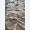 A New French Laid-Back Greek Vacation Style V-Neck Black Striped Women'sTop+ Shorts for A Comfortable And Casual Seaside Vacation 2pcs Set