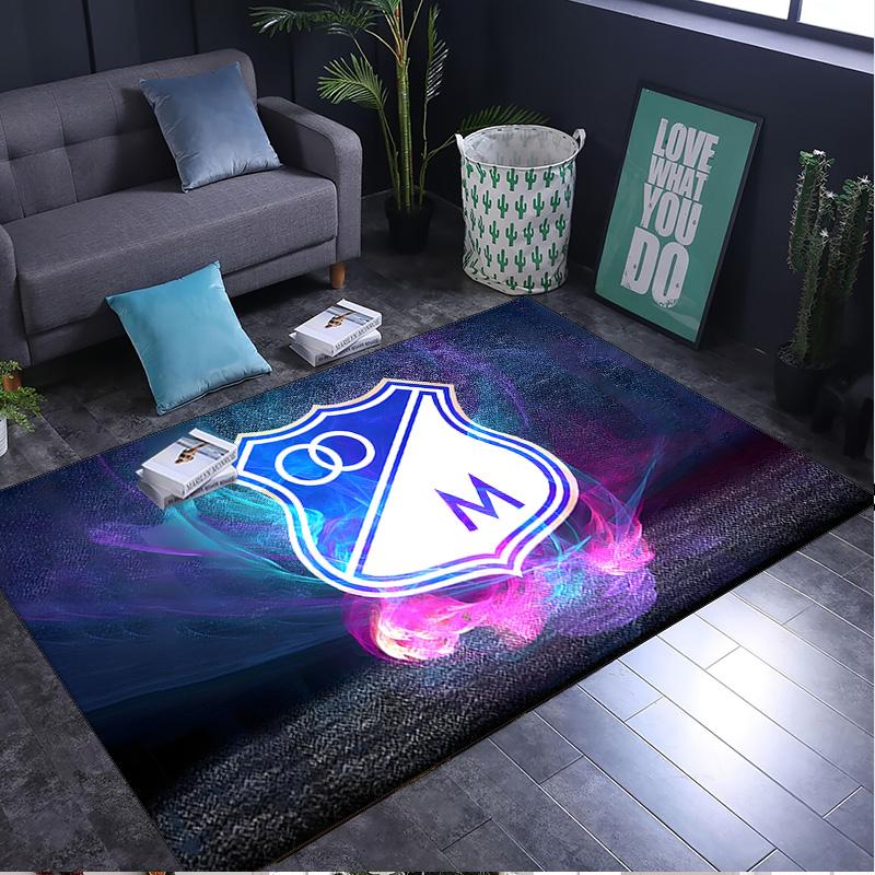 1PC rug Blue And White Shield Millonarios Carpet, Chair Rug,Area Rug for Office Bedroom living rooms bedroom, Doormat decor Christmas fan gifts