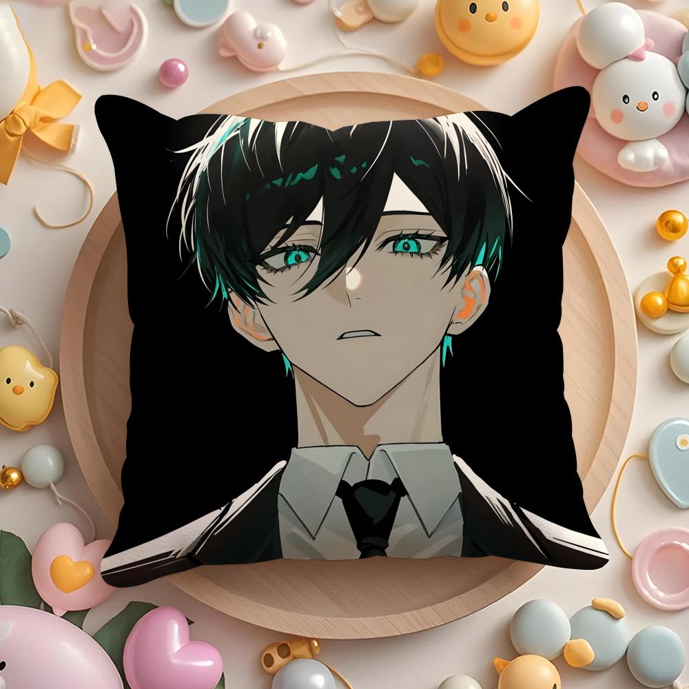 BLUE Anime L-LOCK Cushion Cover Home & Car Multi-Scene Pillow Cover - Reversible, Soft & Durable for Daily Use