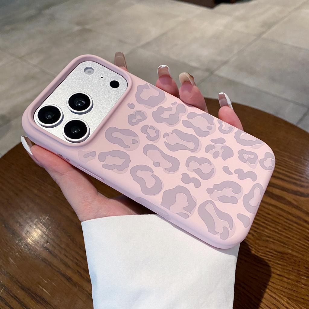 Liquid Silicone Leopard Print Soft Case For Apple iPhone 17 Air 16Pro 15 14Plus 13 Pro Max 16ProMax Protection Cover Shockproof Aesthetic Funda
