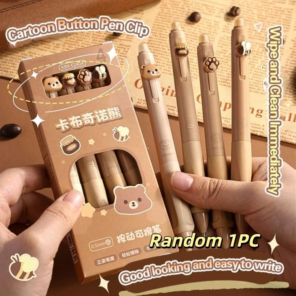 Black Blue Ink 1PC Thermal Eraser Pen Cartoon 0.5mm Neutral Pen Erasable Gel Pen Office Supply